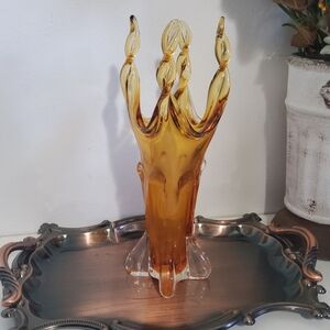 Vintage Edag MCM Amber Vase